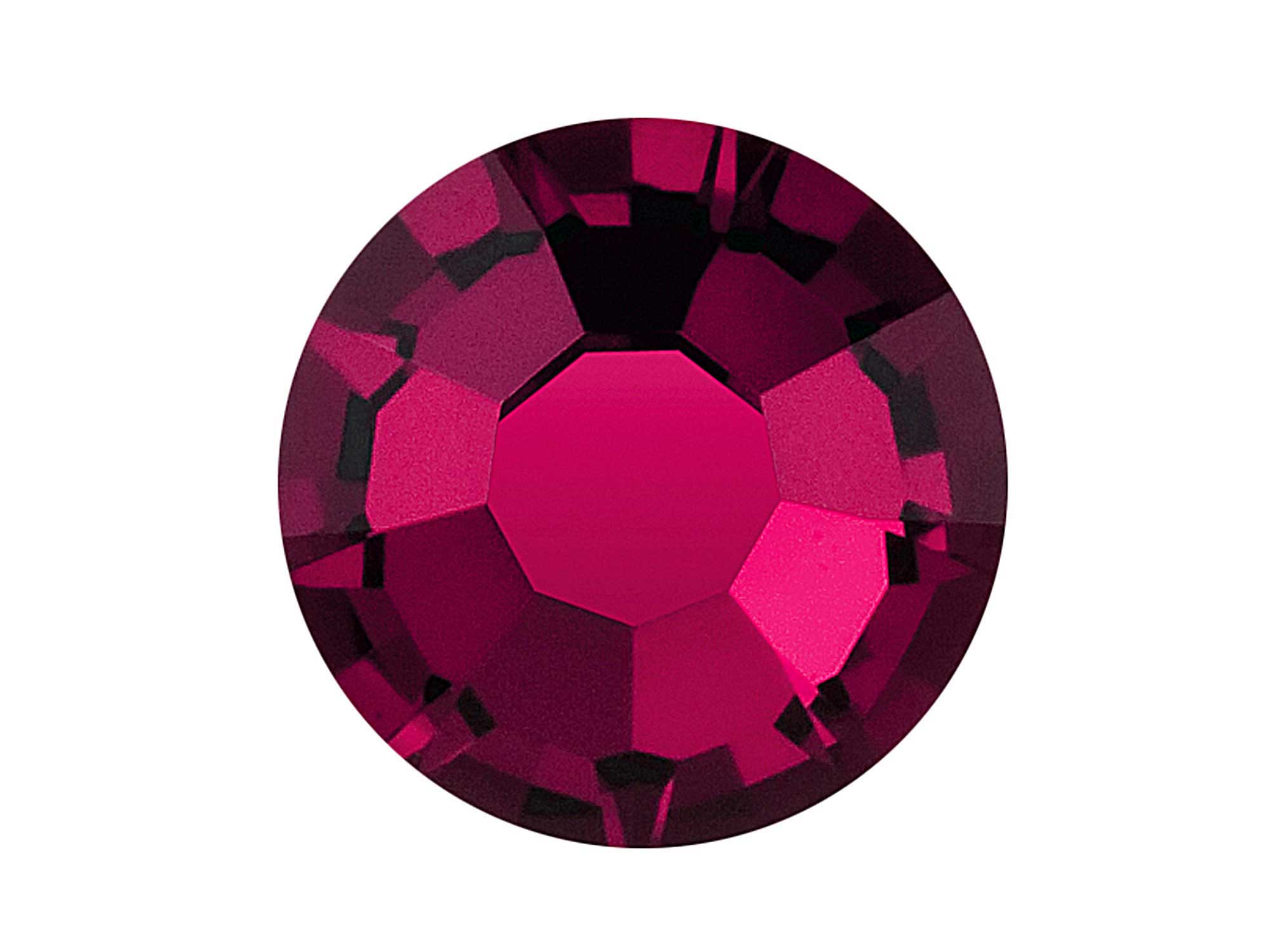 Ruby, Preciosa VIVA or MAXIMA Chaton Roses (Rhinestone Flatbacks), Genuine Czech Crystals, dark ruby red