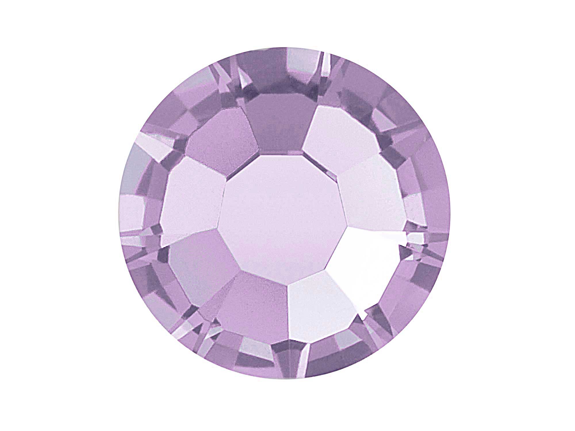 Violet, Preciosa VIVA or MAXIMA Chaton Roses (Rhinestone Flatbacks), Genuine Czech Crystals, light purple