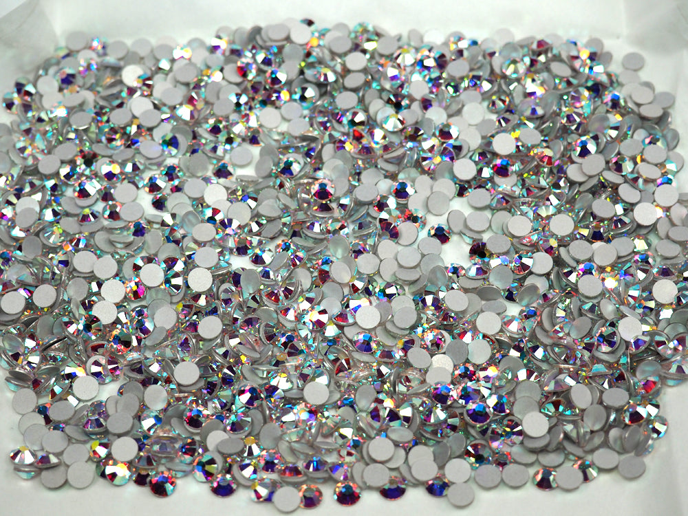 Flat back, Preciosa VIVA 12® Czech crystal rhinestone, crystal AB, foil  back, 4.6-4.8mm chaton rose round, SS20. Sold per pkg of 144 (1 gross). -  Fire Mountain Gems and Beads