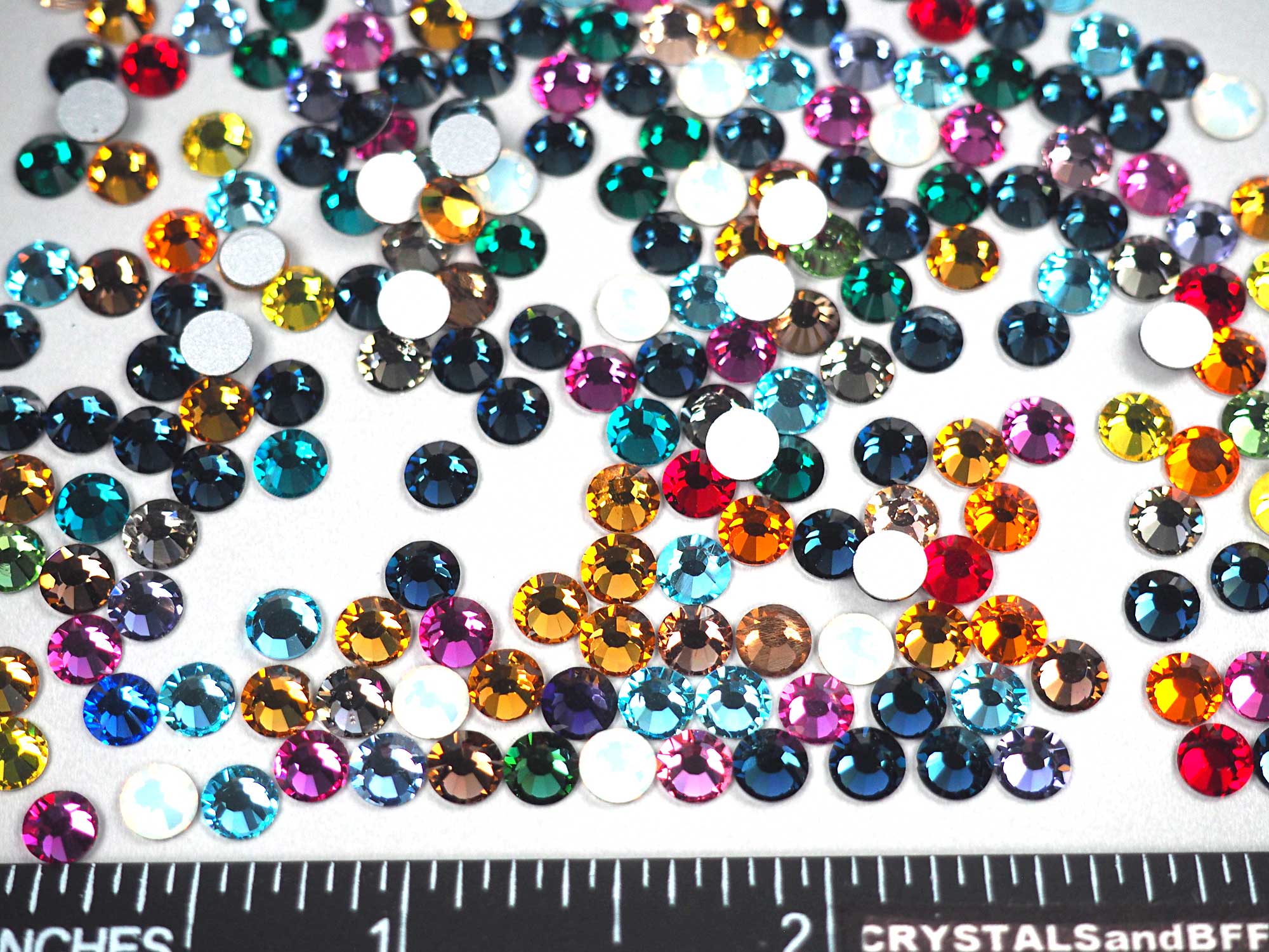 Mix Color "M" CLOSEOUT, ss20, 10grams of Preciosa VIVA Chaton Roses (Rhinestone Flatbacks), Genuine Czech Crystals, BY THE WEIGHT