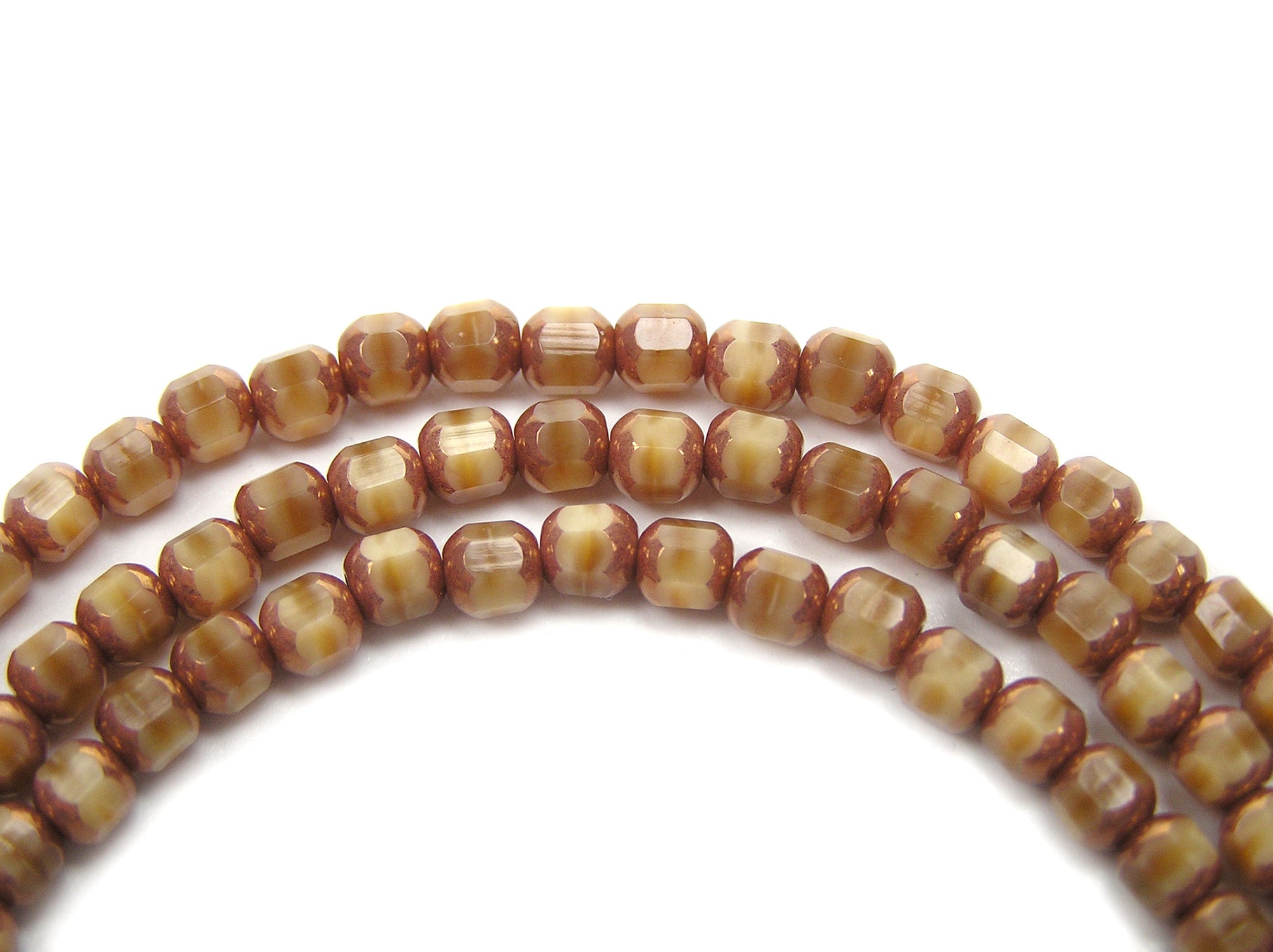 Brown Marmor, Czech Fire Polished Round Faceted Glass Beads, 4mm 100pc -  Crystals and Beads for Friends