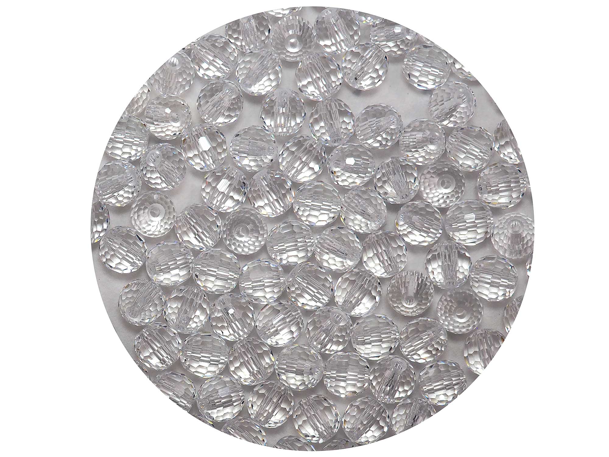 clear Crystal, Preciosa Czech Machine Cut Round RICH CUT Disco Ball Crystal Beads, 6mm, 8mm