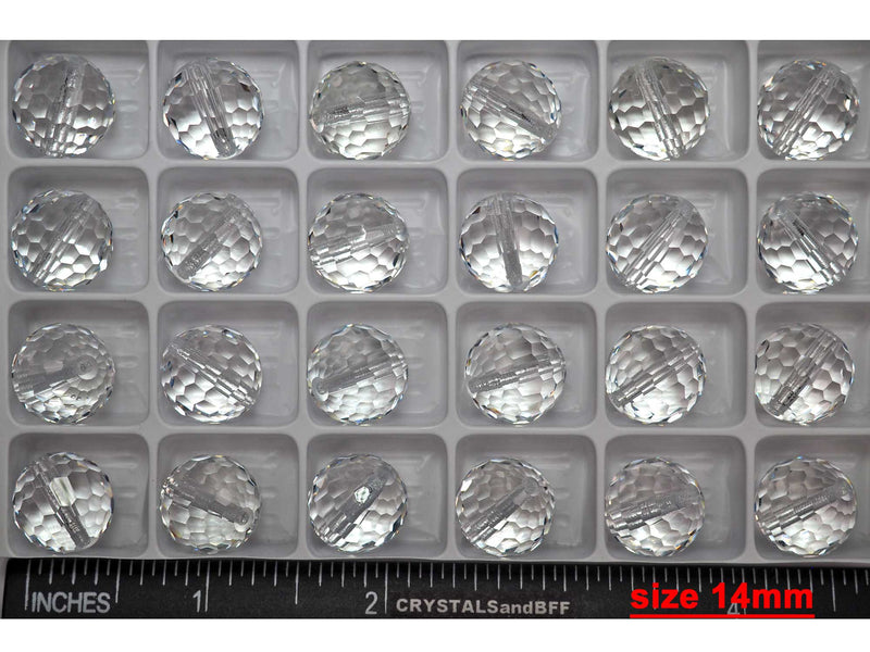 clear Crystal Preciosa Czech Machine Cut Round RICH CUT Disco Ball Cry ...