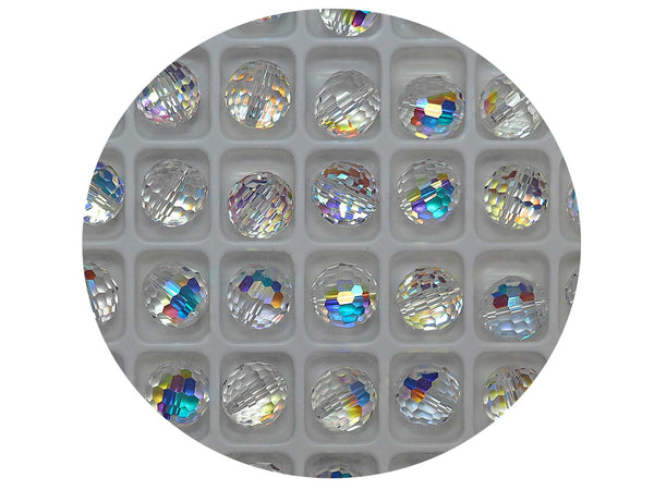 Crystal AB Preciosa Czech Machine Cut Round RICH CUT Disco Ball Crysta ...