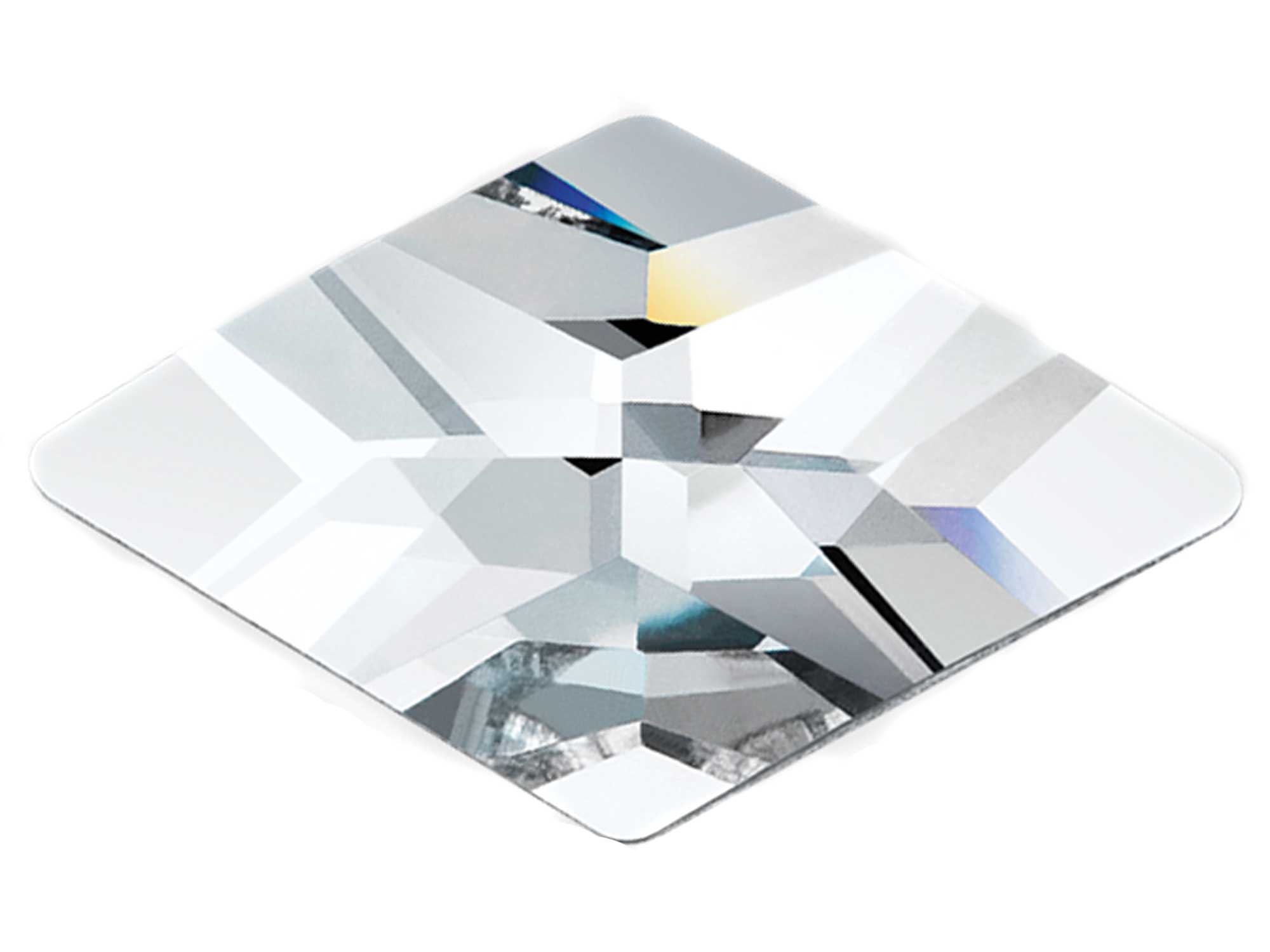 Crystal , Preciosa Czech MC Rhombus Flatback Stones Style #438-24-301 Silver Foiled, size 6x4mm, 24 pieces, P909