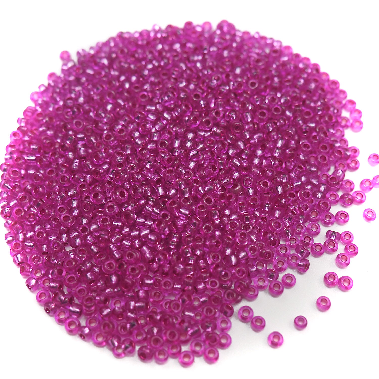 Rocailles size 9/0 (2.6mm) Mauve Pink Silver Lined, Preciosa Ornela Traditional Czech Glass Seed Beads, 30grams (1 oz), P930