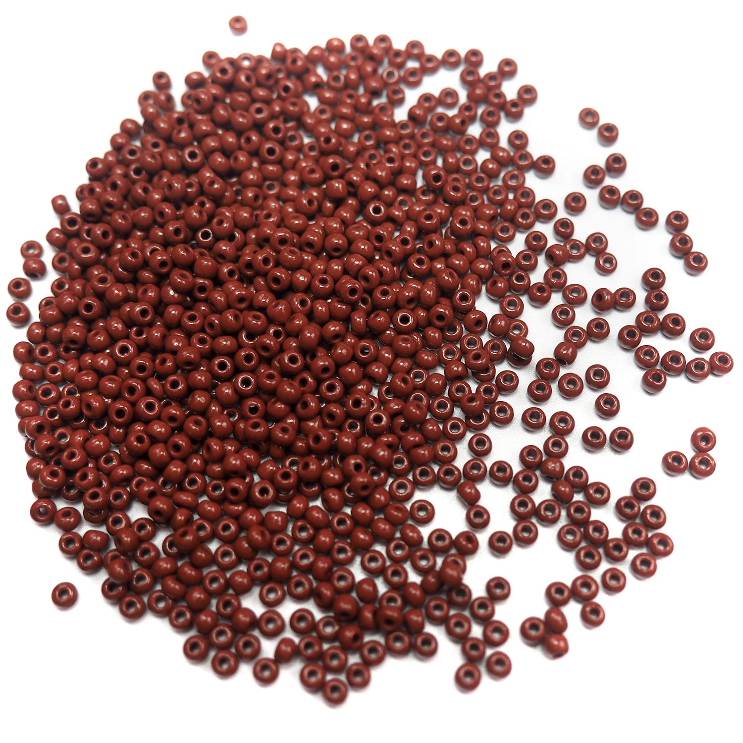 Rocailles size 9/0 (2.6mm) Brown Opaque, Preciosa Ornela Traditional Czech Glass Seed Beads, 30grams (1 oz), P944