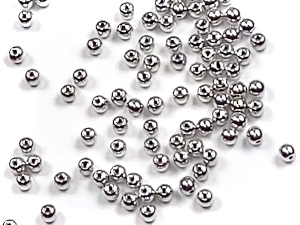 Czech Glass Druk Round Beads in sizes 4mm and 6mm, Smooth Pressed Beads, Crystal Full Silver Labrador CAL