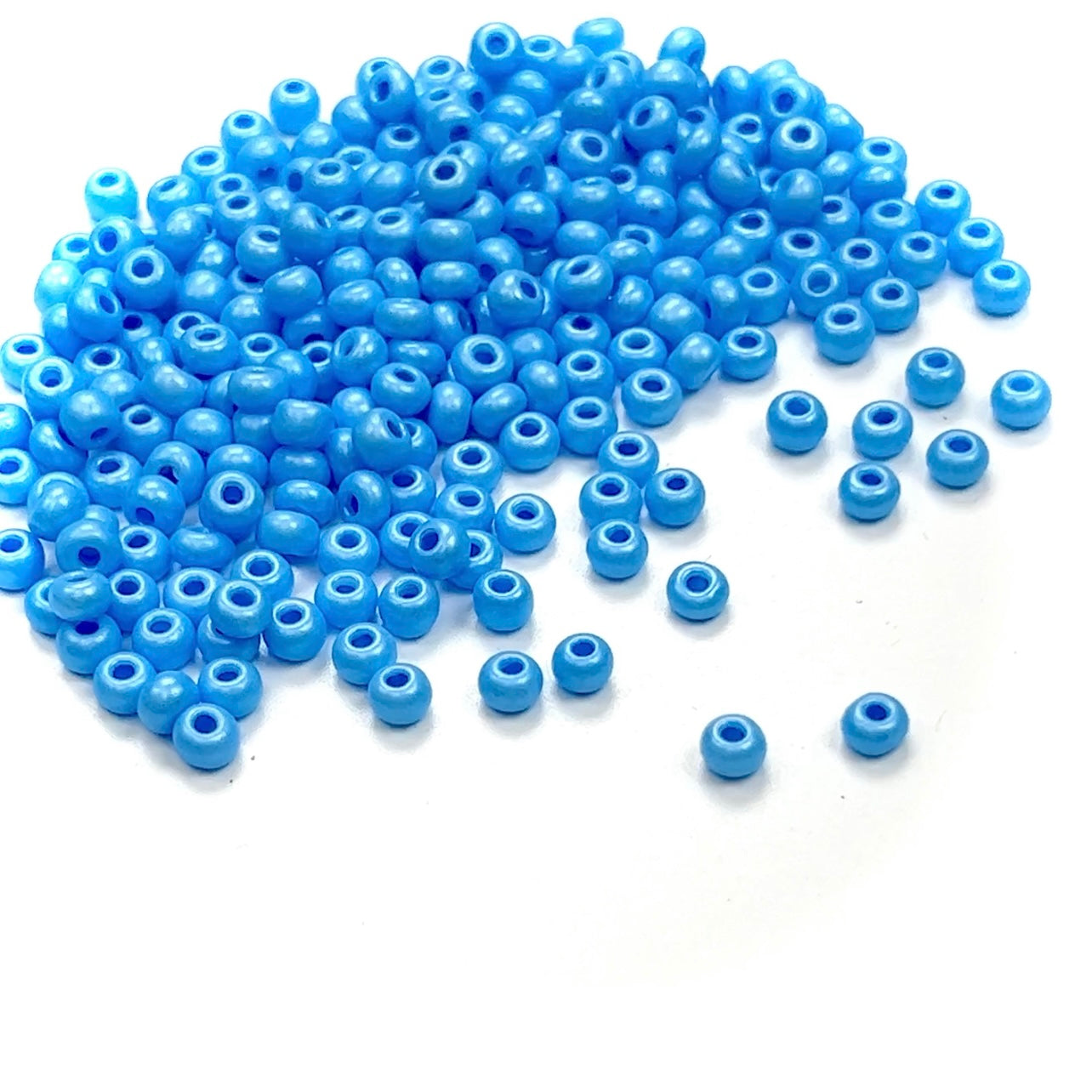 Rocailles size 6/0 (4mm) Blue Dyed Pearl, Preciosa Ornela Traditional Czech Glass Seed Beads, 30grams (1 oz), P960