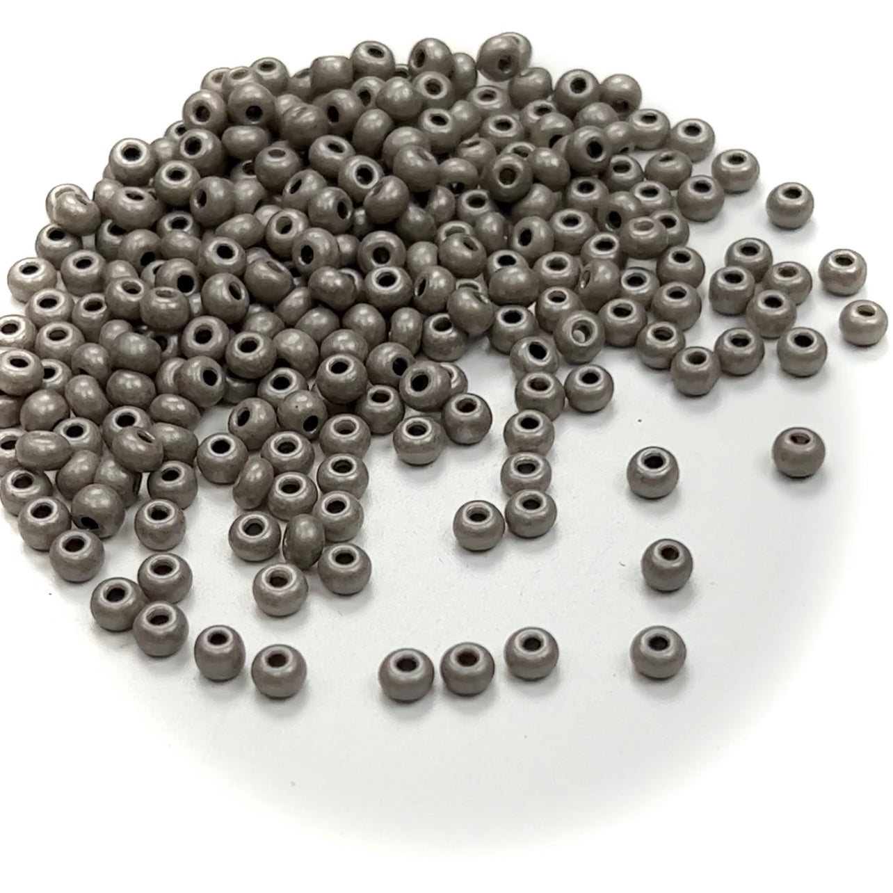 Rocailles size 6/0 (4mm) Grey Dyed Pearl, Preciosa Ornela Traditional Czech Glass Seed Beads, 30grams (1 oz), P961