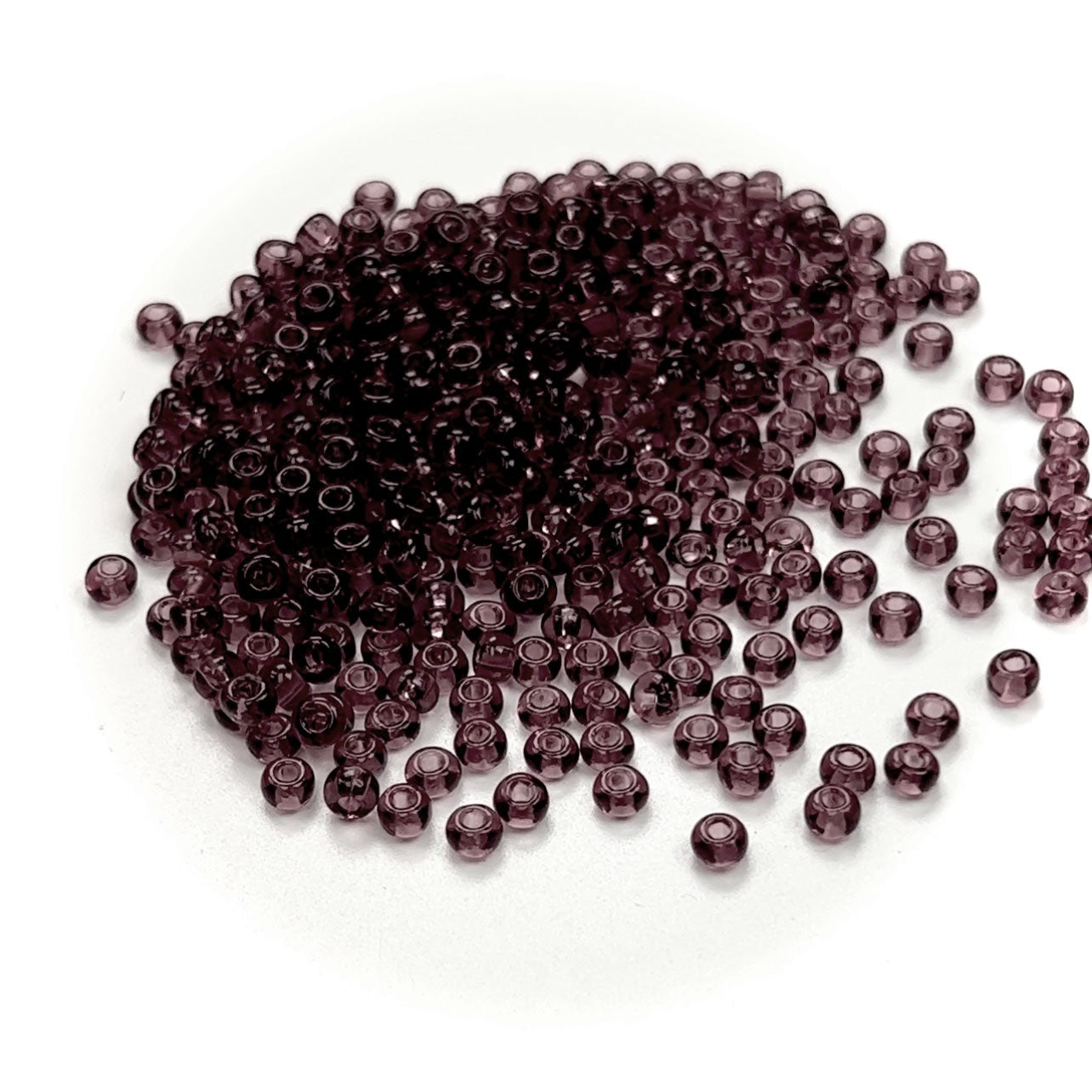 Rocailles size 8/0 (3mm) Amethyst Purple Transparent, Preciosa Ornela Traditional Czech Glass Seed Beads, 30grams (1 oz), P984