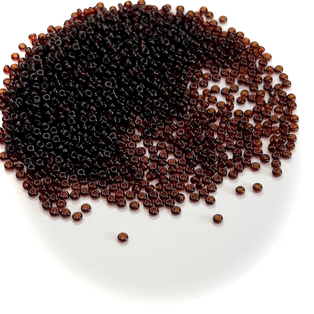 Rocailles size 9/0 (2.6mm) Dark Topaz brown, Preciosa Ornela Traditional Czech Glass Seed Beads, 30grams (1 oz), P996
