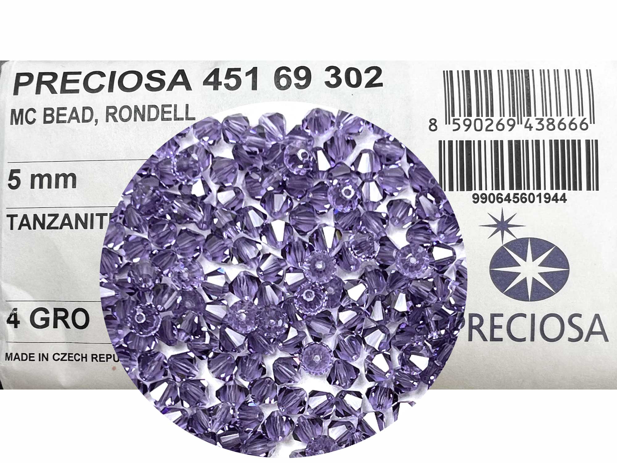 Tanzanite Preciosa Czech Glass Beads Machine Cut Bicones (MC Rondell Diamond Shape) purple crystals 3mm 4mm 5mm 6mm 8mm