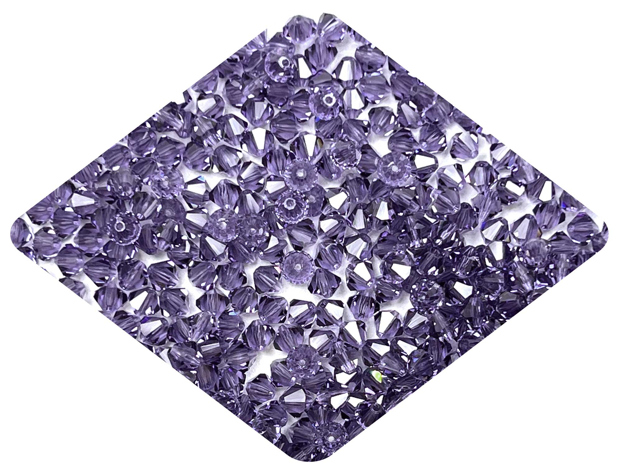 Tanzanite Preciosa Czech Glass Beads Machine Cut Bicones (MC Rondell Diamond Shape) purple crystals 3mm 4mm 5mm 6mm 8mm
