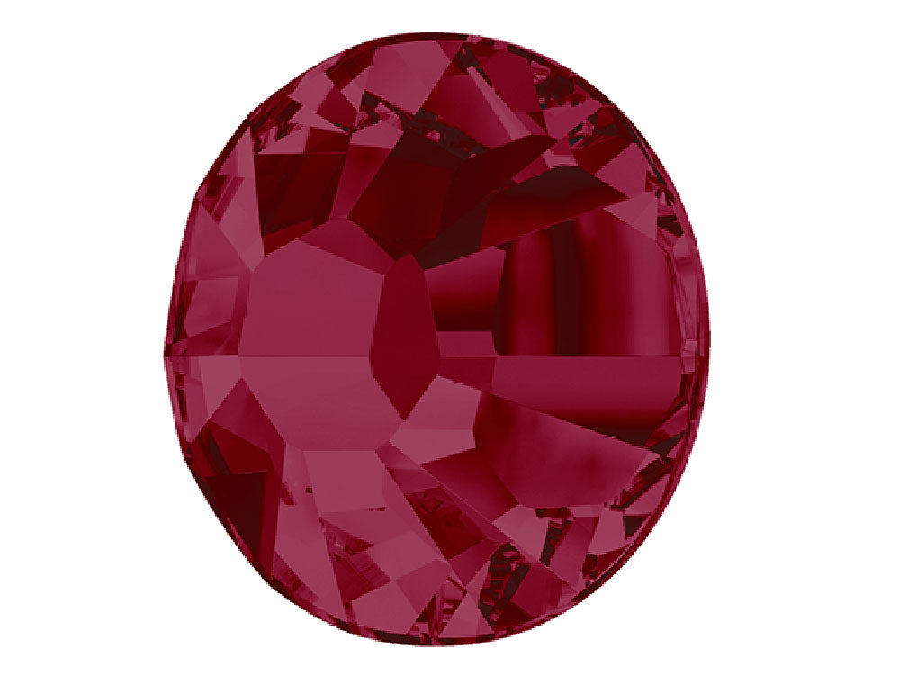 Swarovski Art.# 2028/HOTFIX Flatbacks, Ruby Iron-on Rhinestones, ss16, red