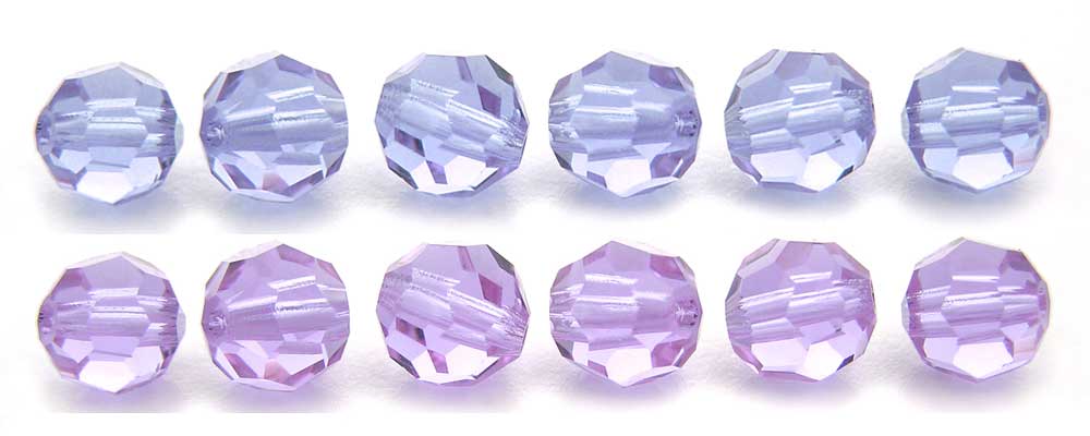 Alexandrite (changing color), Czech Machine Cut Round Crystal Beads, 4mm, 6mm