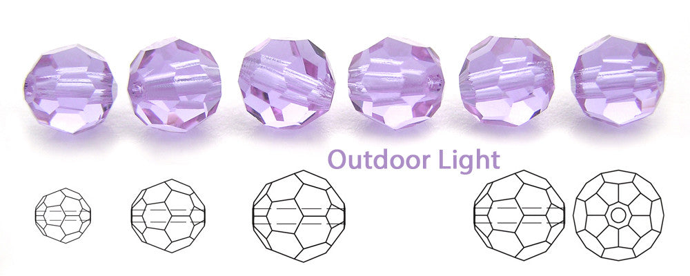 Alexandrite (changing color), Czech Machine Cut Round Crystal Beads, 4mm, 6mm