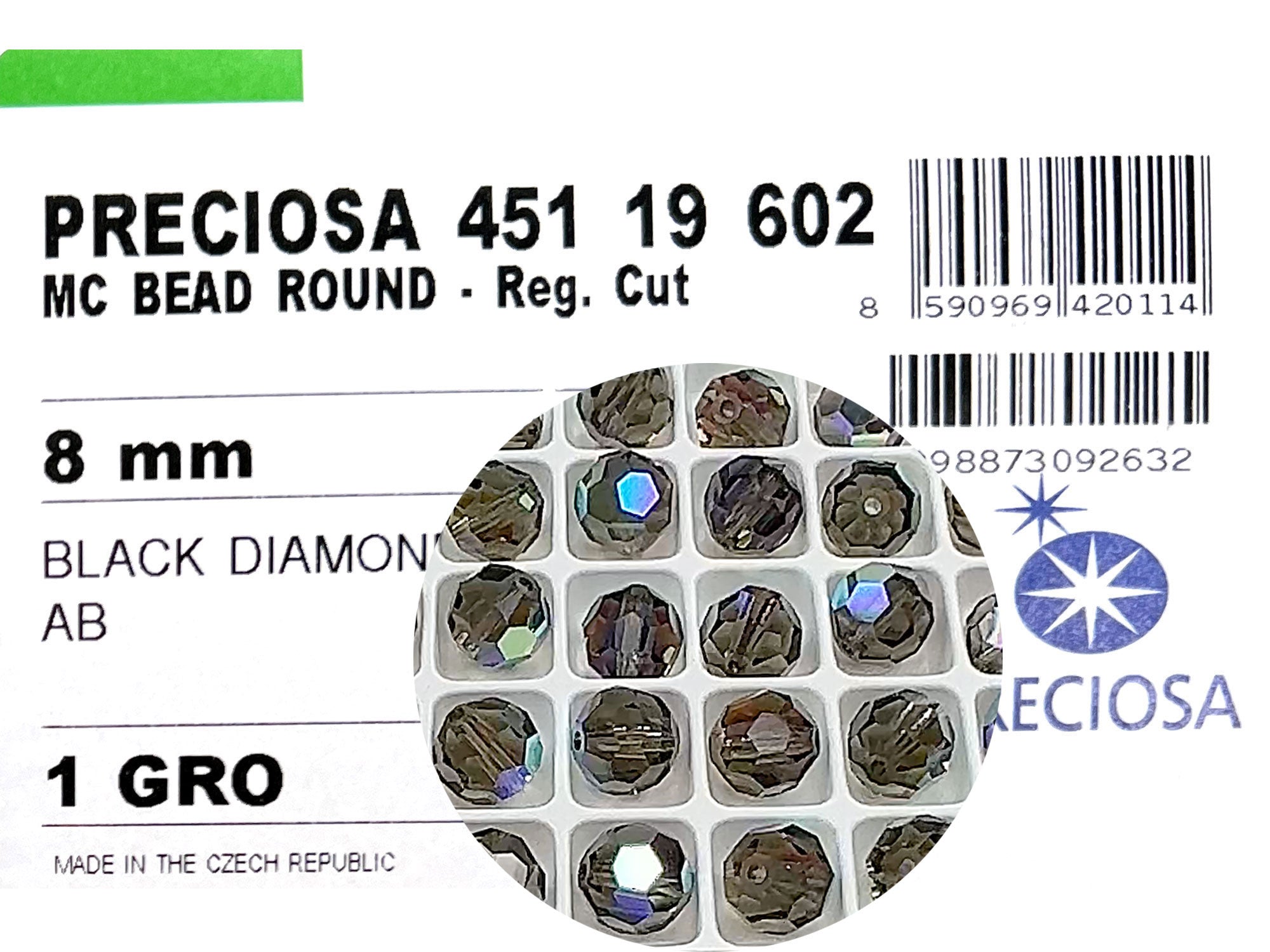 Black Diamond AB coated Czech Machine Cut Round Crystal Beads grey coated with Aurora Borealis 8mm 10mm Rosary Beads