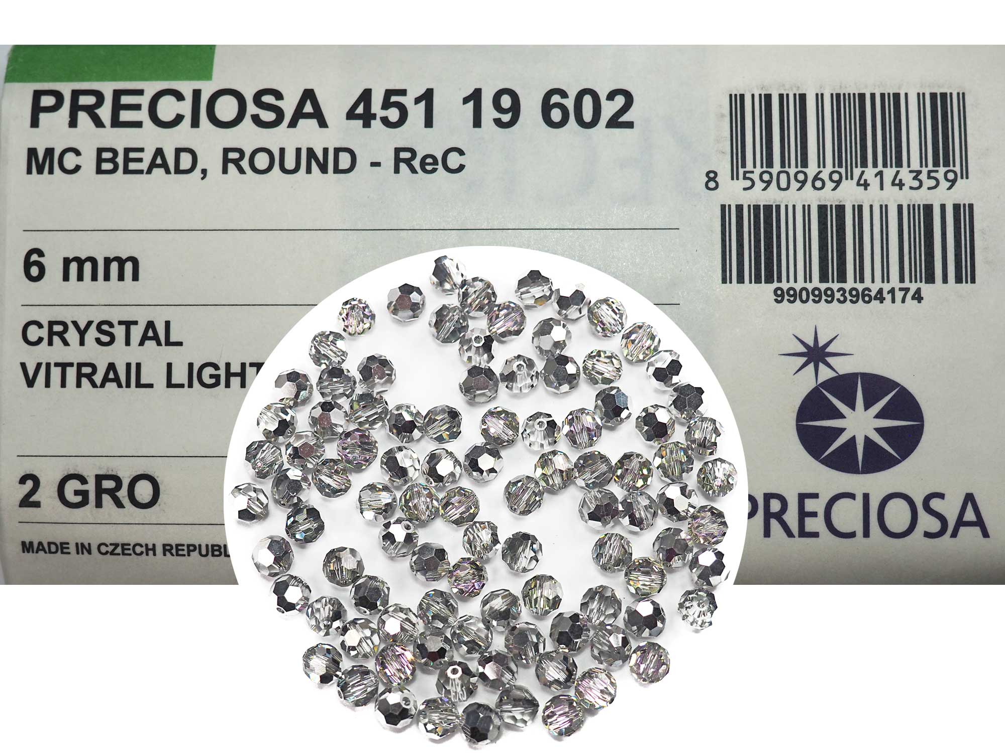 Crystal Vitrail Light coated Czech Machine Cut Round Crystal Beads (Vitrail Light and Clear) 4mm 5mm 6mm 7mm 10mm