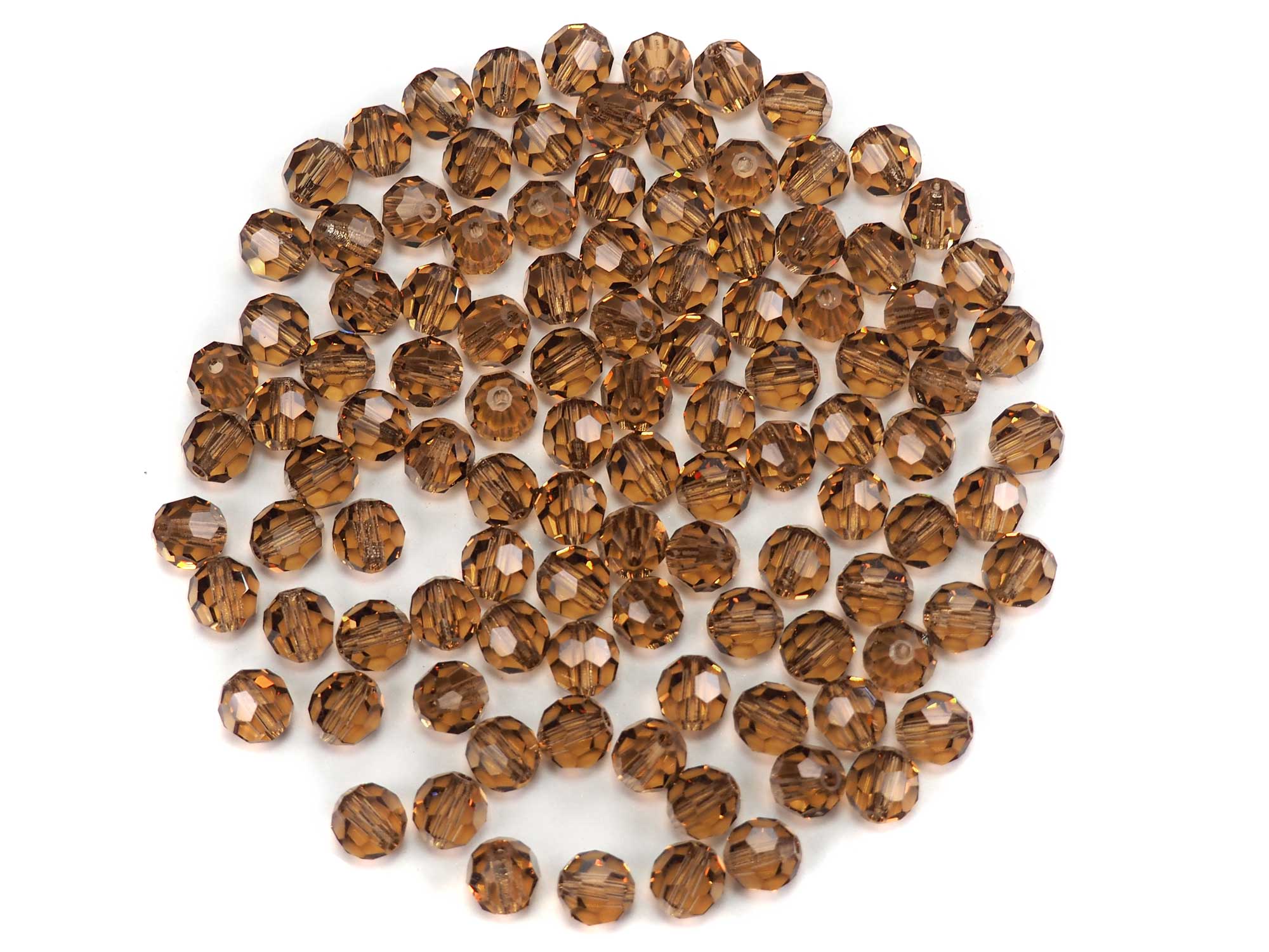 Light Colorado Topaz Preciosa Czech Machine Cut Round Crystal Beads large 12mm 12pcs J171