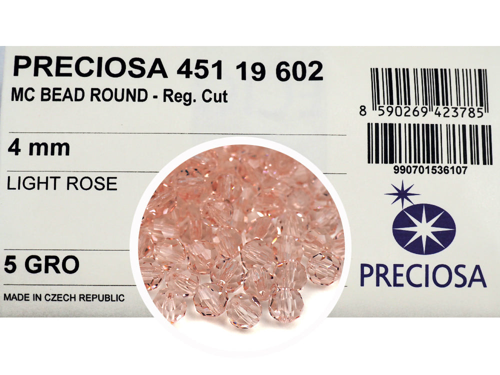 Light Rose Czech Machine Cut Round Crystal Beads pink crystals 4mm 6mm 8mm