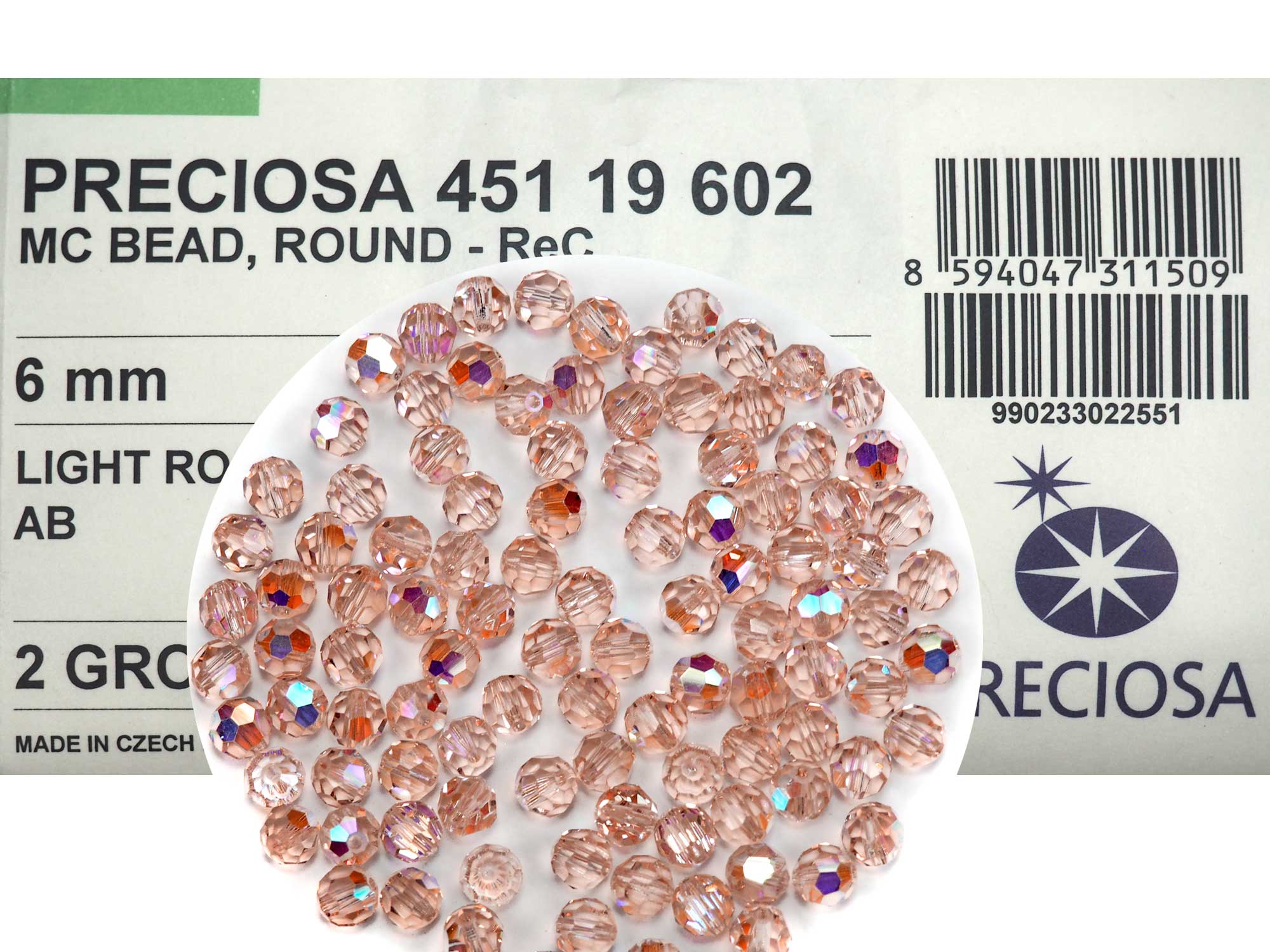 Light Rose AB coated Czech Machine Cut Round Crystal Beads 4mm 6mm pink with Aurora Borealis