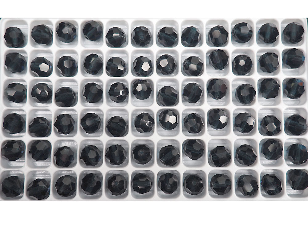 Montana Czech Machine Cut Round Crystal Beads silvery blue 3mm 4mm 6mm 8mm 14mm