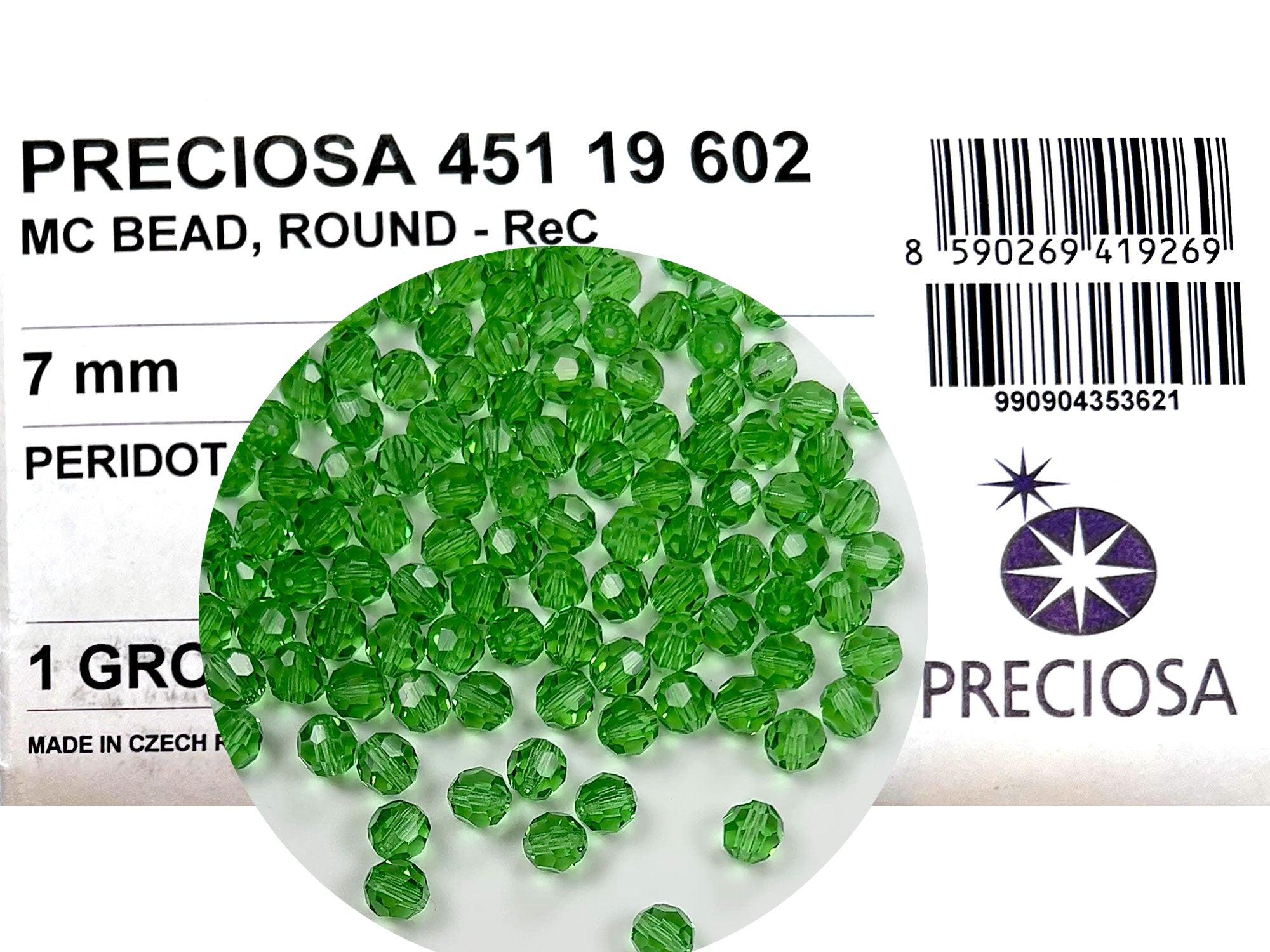 Peridot Czech Machine Cut Round Crystal Beads 7mm 8mm green rosary beads