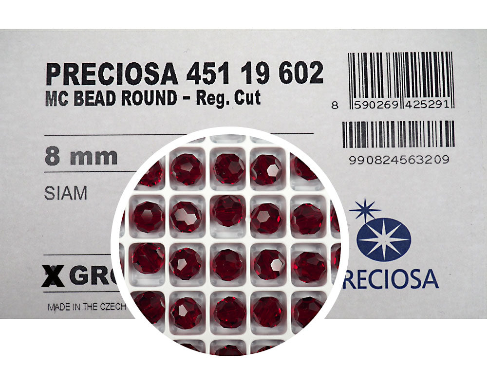 Siam red Czech Machine Cut Round Crystal Beads 6mm 8mm