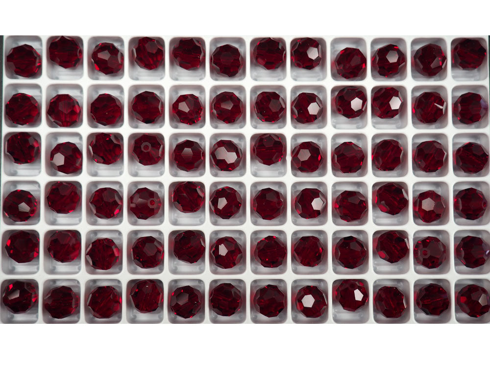 Siam red Czech Machine Cut Round Crystal Beads 6mm 8mm