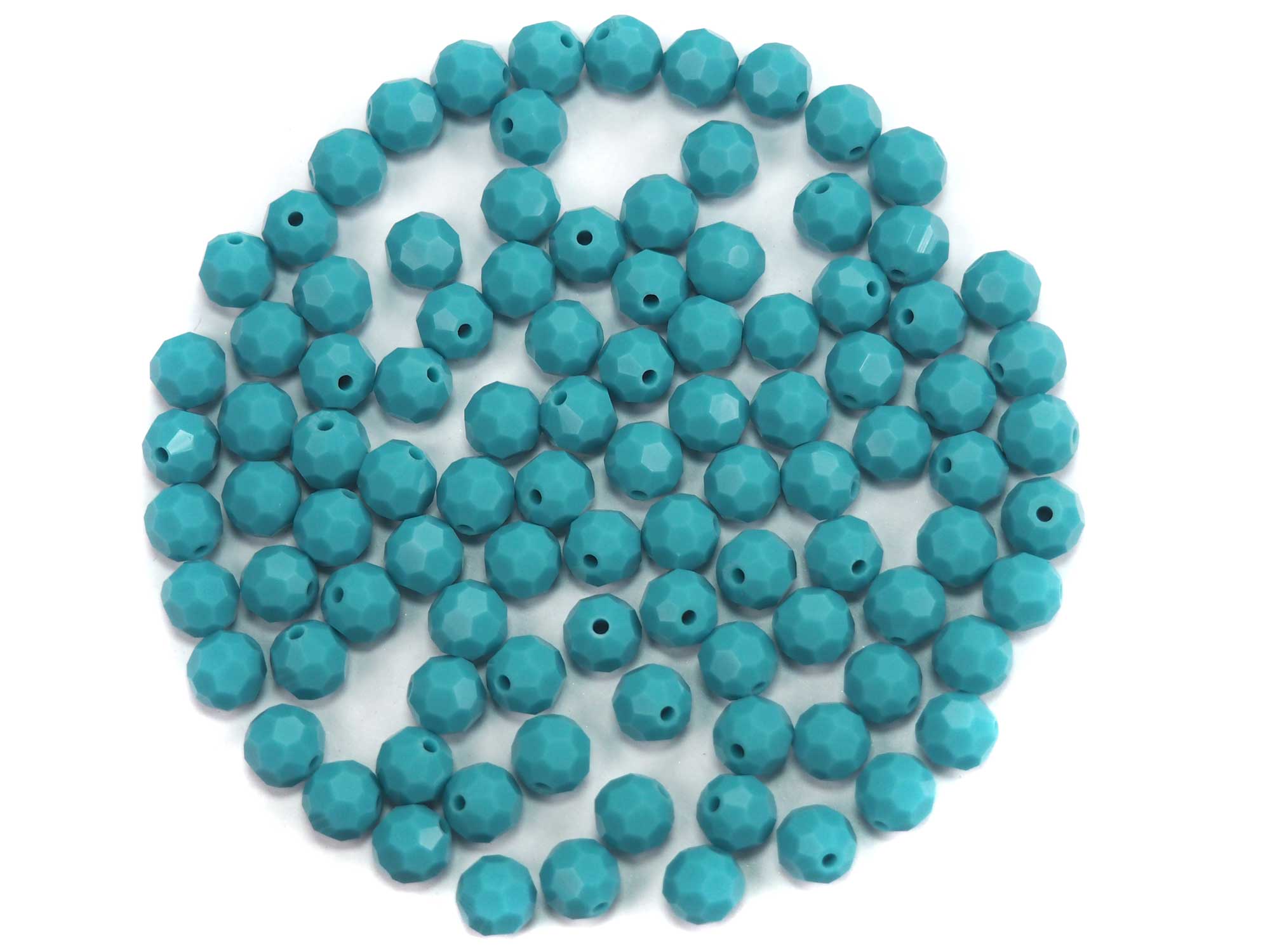 Turquoise Preciosa Czech Machine Cut Round Crystal Beads 6mm 8mm Rosary Size Faceted Beads