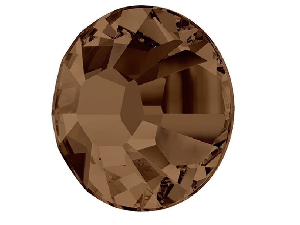 Swarovski Art.# 2028 Flatbacks, Smoked Topaz brown, 144 Swarovski Xilion Rose Flatbacks 40ss, ss40, 8.5mm