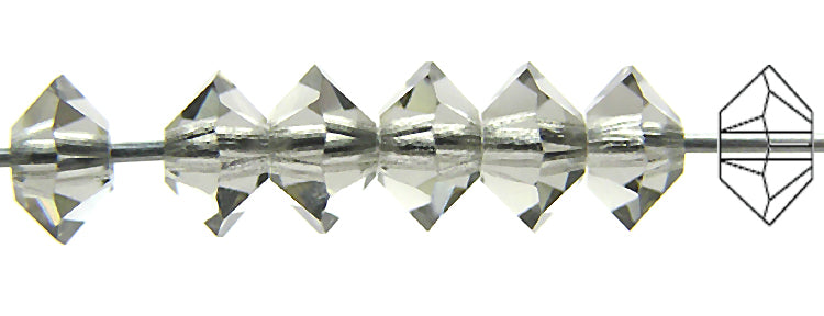 CHOOSE A COLOR - Czech MC Spacer Beads (Squished Bicones), size 4x6mm, 36 pieces