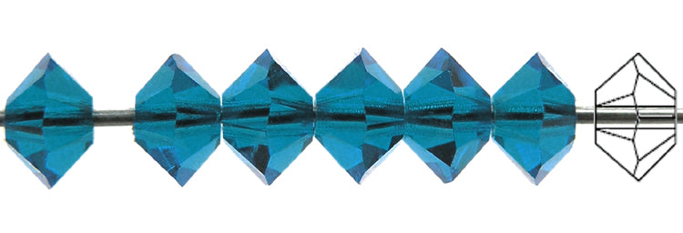 CHOOSE A COLOR - Czech MC Spacer Beads (Squished Bicones), size 4x6mm, 36 pieces