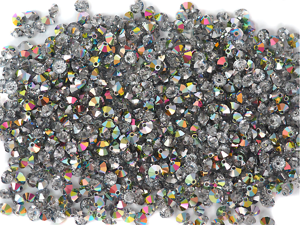 Crystal Vitrail (Vitrail Medium), Czech MC Spacer Beads (Squished Bicones), size 3x5mm, 36 pieces