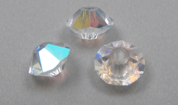 CHOOSE A COLOR - Czech MC Spacer Beads (Squished Bicones), size 4x6mm, 36 pieces
