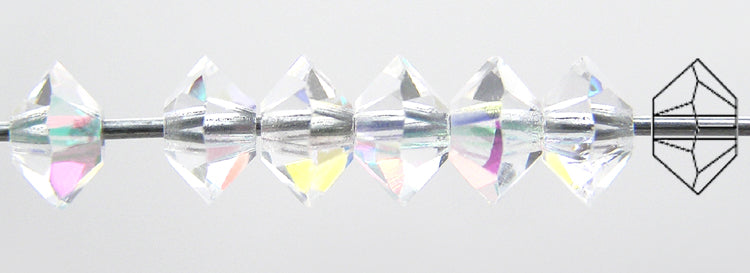 CHOOSE A COLOR - Czech MC Spacer Beads (Squished Bicones), size 4x6mm, 36 pieces