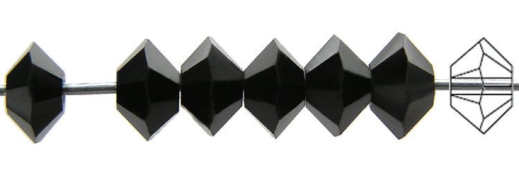 CHOOSE A COLOR - Czech MC Spacer Beads (Squished Bicones), size 4x6mm, 36 pieces