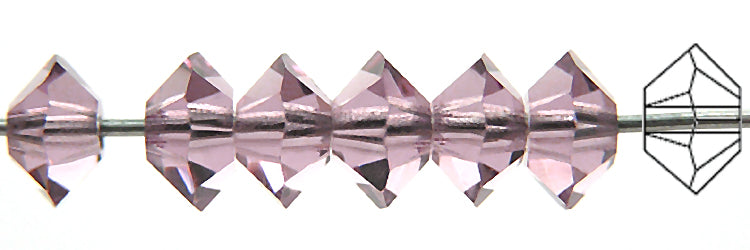 CHOOSE A COLOR - Czech MC Spacer Beads (Squished Bicones), size 4x6mm, 36 pieces