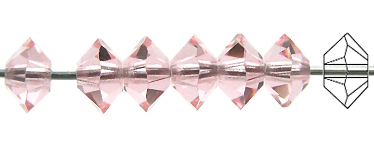 CHOOSE A COLOR - Czech MC Spacer Beads (Squished Bicones), size 4x6mm, 36 pieces