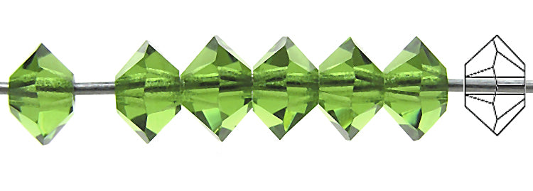 CHOOSE A COLOR - Czech MC Spacer Beads (Squished Bicones), size 4x6mm, 36 pieces