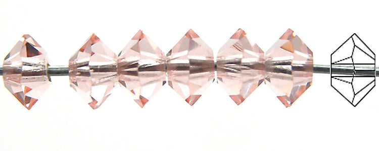 CHOOSE A COLOR - Czech MC Spacer Beads (Squished Bicones), size 4x6mm, 36 pieces