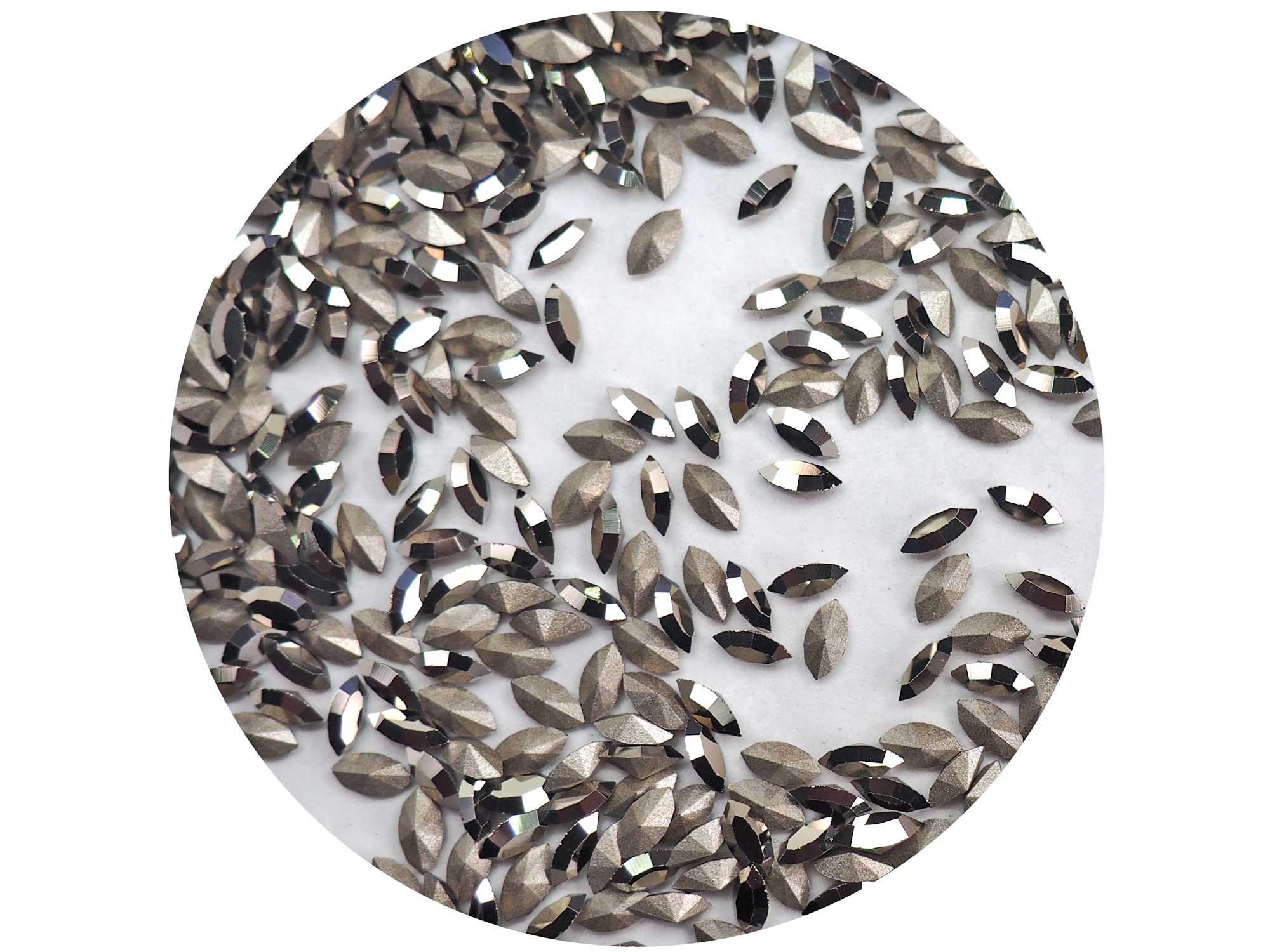 Swarovski Art.# 4228 - Xilion Navette Fancy Stone in 5x2.5mm Crystal Metallic Light Gold, 36 Rhinetones