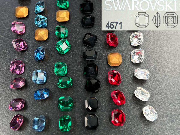 Vintage Swarovski Crystal Octagon Sew-On Rhinestone - 16mm - Rhinestone -  Appliques - Trims