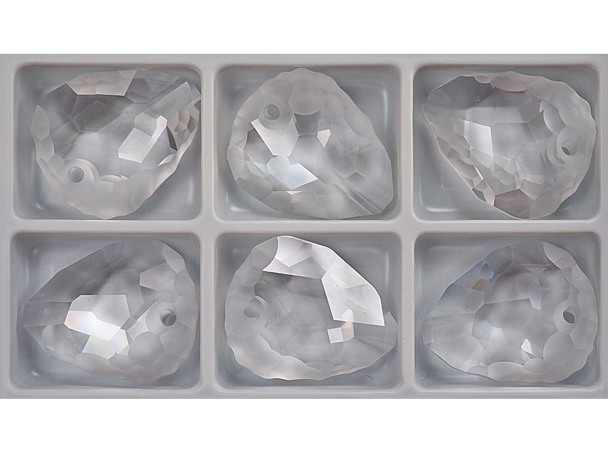 Swarovski Art.# 6190 - Rock Pendants 35mm Crystal clear and Partially Matted