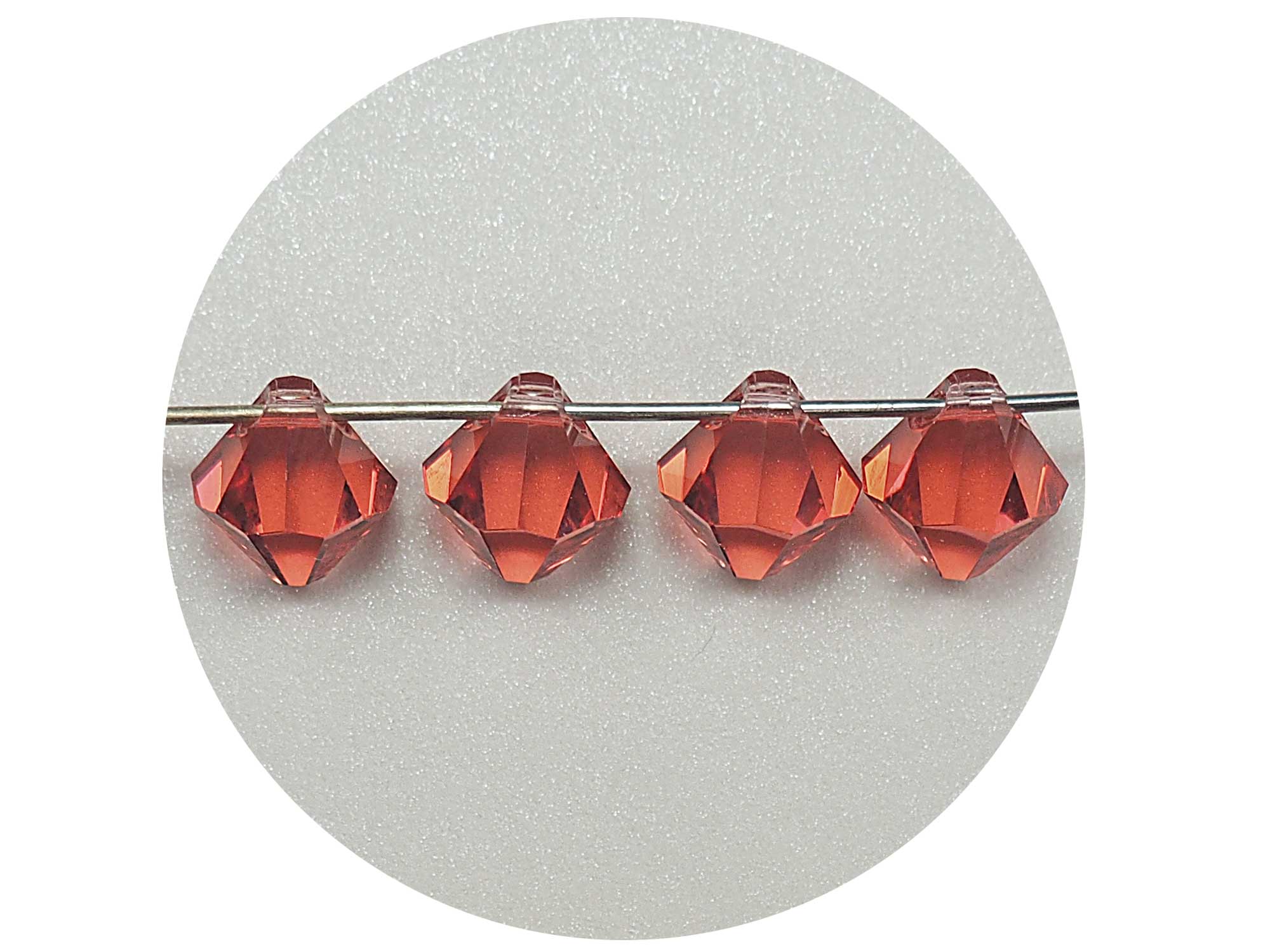 Swarovski Art.# 6301 - Bicone Pendant in 8mm Padparadscha, 12pcs