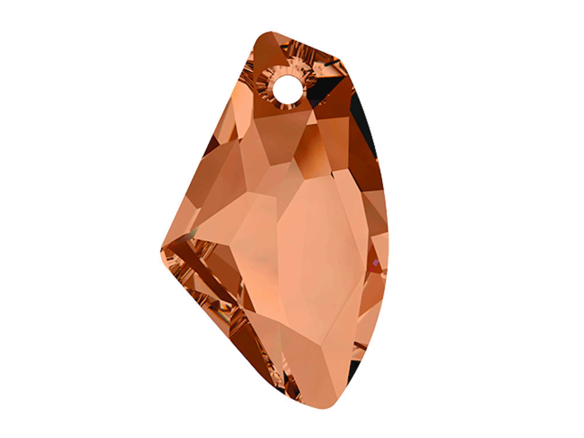 Swarovski Art.# 6656 - 19mm Crystal Copper coated, Galactic Vertical Pendants, 4pcs