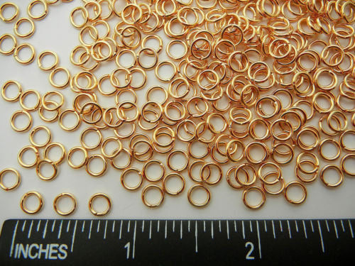 500 jump rings 5mm gold plated, 0.7mm wire, zz 146