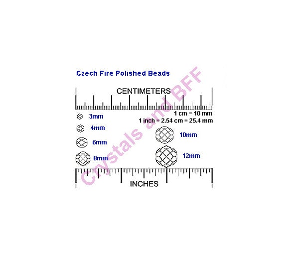 Crystal Santander Light Pink coated, Czech Fire Polished Round Faceted Glass Beads, 16 inch strands