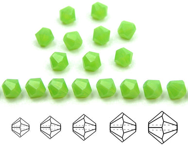 czech-mc-beads-bicone-Green-Opal